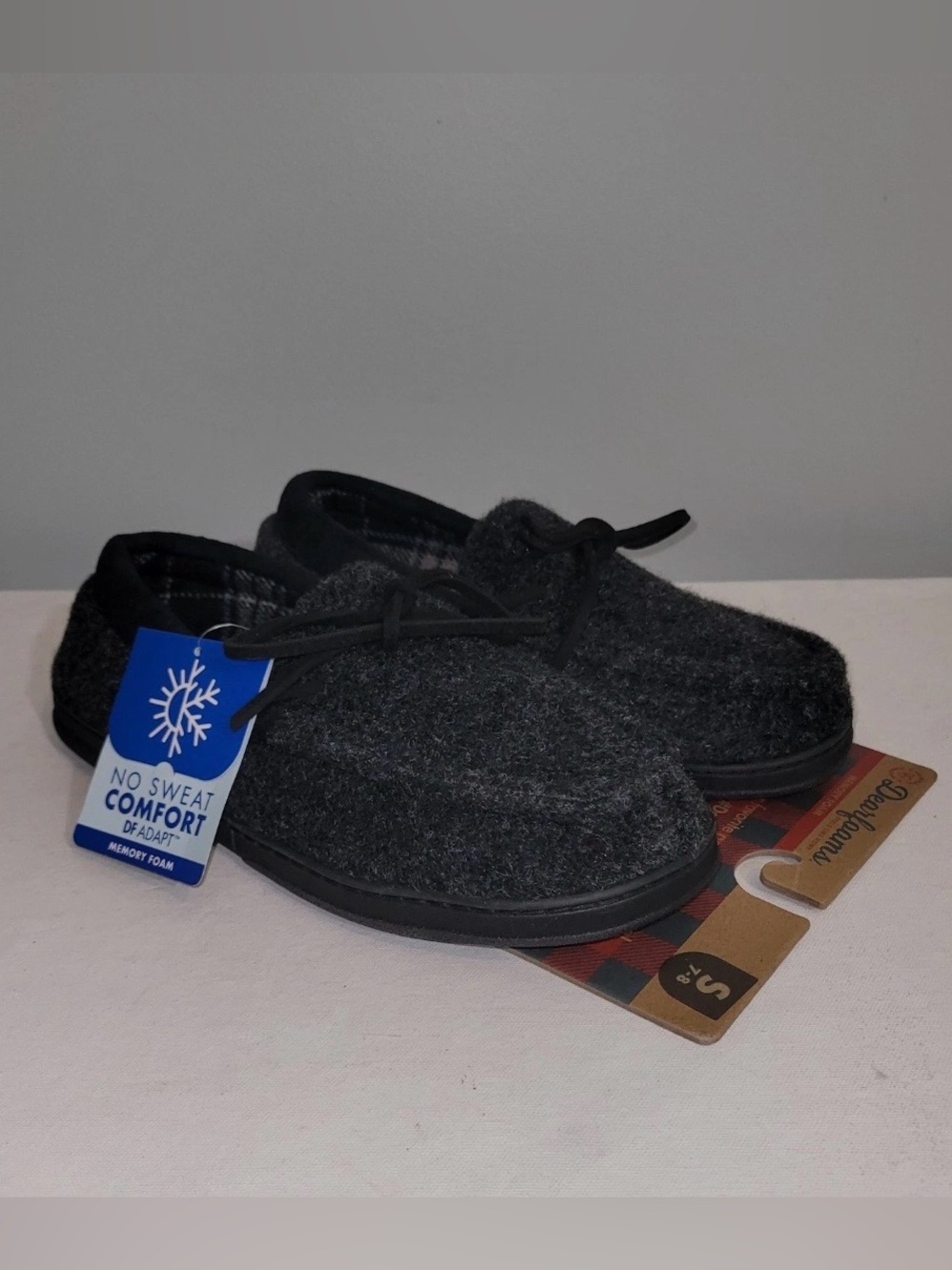 Dearfoams No Sweat Slippers Comfort DF Adapt Memory Foam Men's Size S 7-8